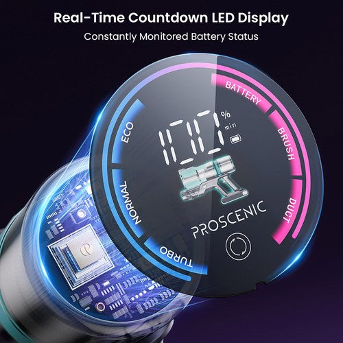 Proscenic P16 bezvadu putekļsūcējs 550 W / 50 kPa / 55 min