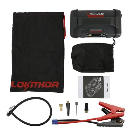 Lokithor JA301 Jump Starter / Booster 2000A + Powerbank 20000mAh + Kompresors + Lukturis 4 vienā ierīcē