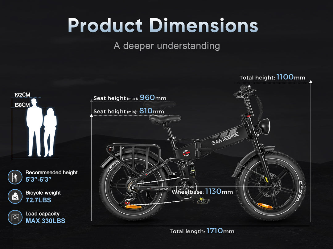 Samebike RS-A02 bezceļu elektriskais velosipēds 1200W