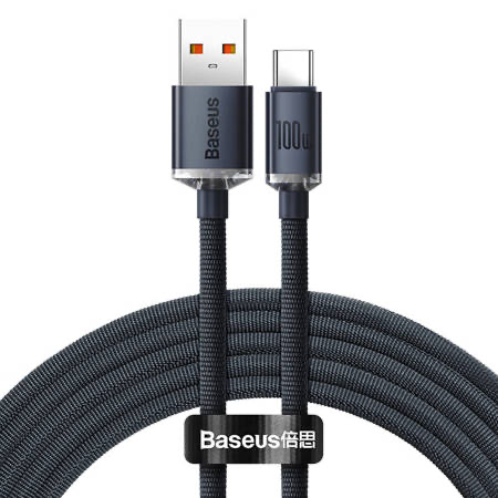 Baseus Crystal Shine kabelis USB uz USB-C, 100W, 2m