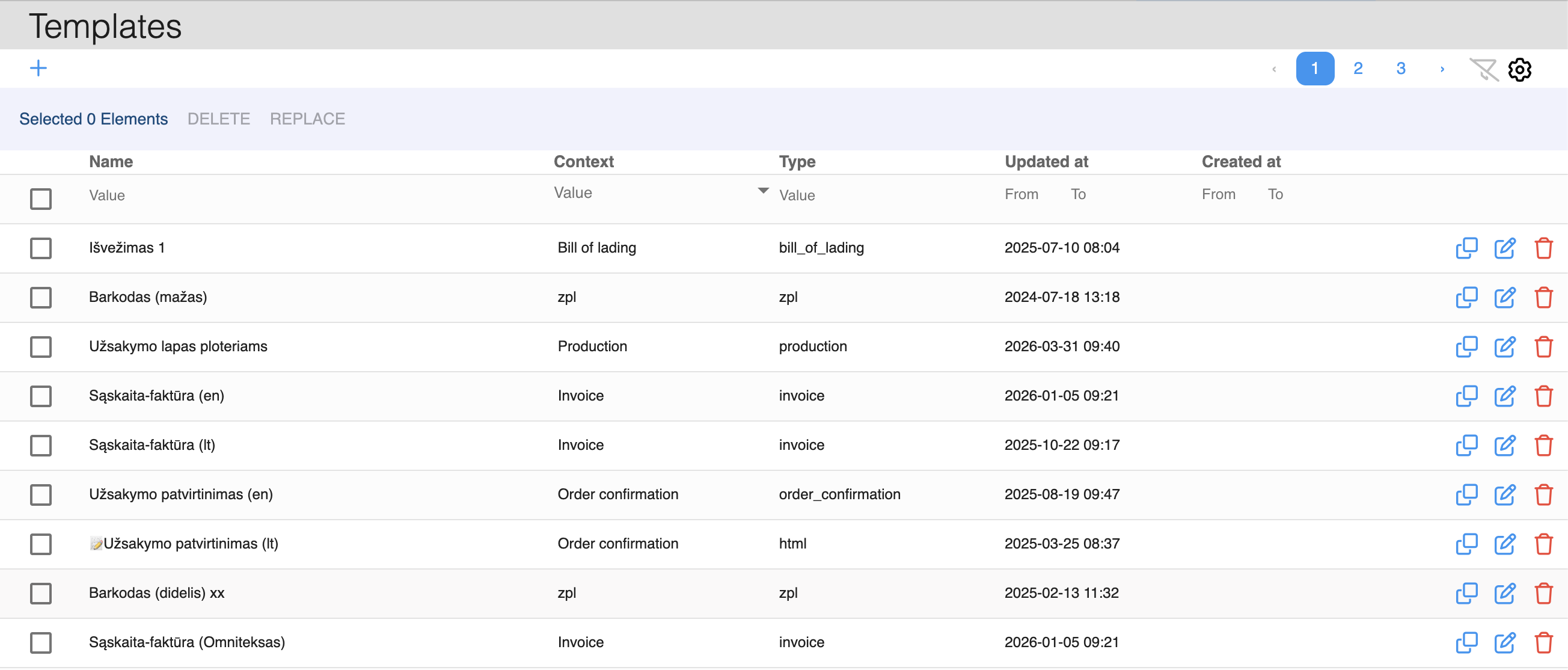 SmartOn CRM · Document templates