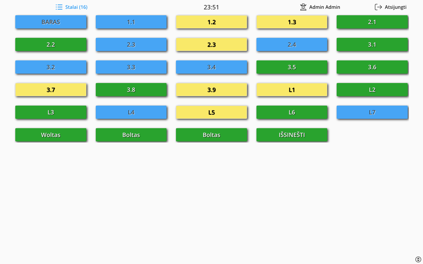 SmartOn POS — table view